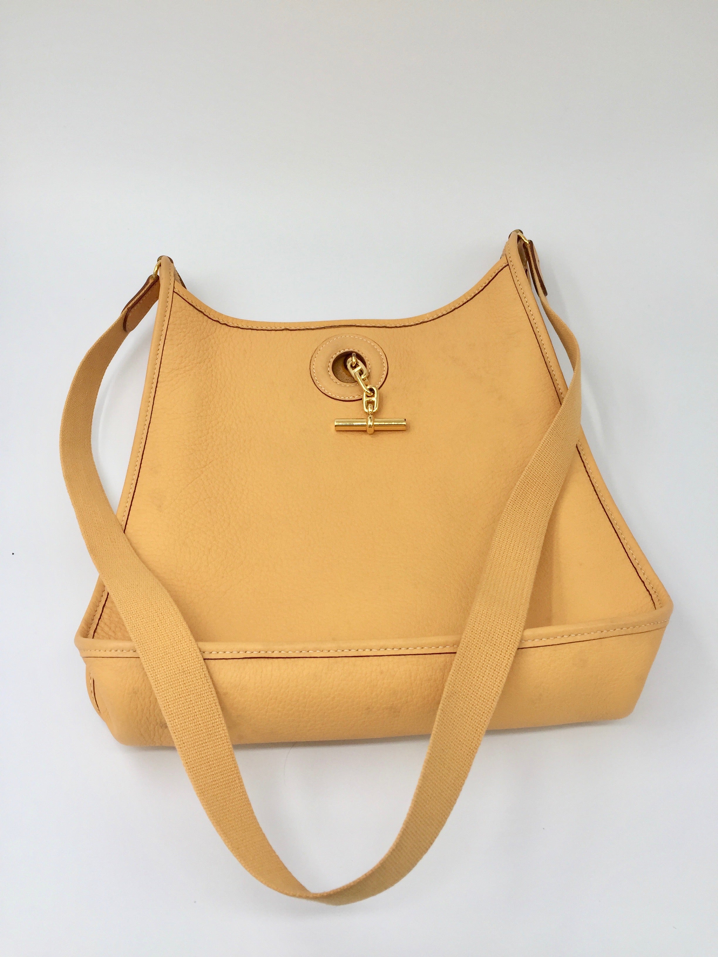 At Auction: Hermes - Yellow Leather Vespa PM Shoulder Bag