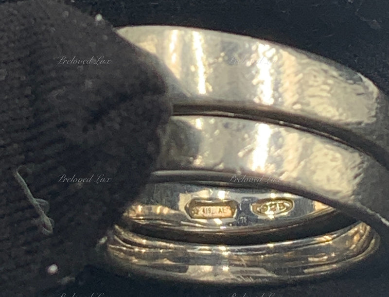 Gucci 925 Silver Logo Ring Size 5 1/4