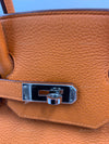 HERMES Birkin 35 Clemence Leather Orange Palladium hardware