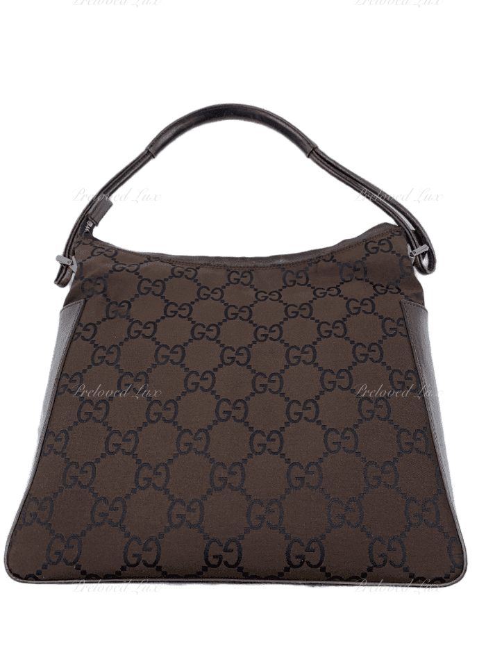 Gucci leather bag brown sales