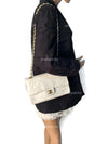 CHANEL Medium Classic Double Flap Bag White with Gold Hardware
