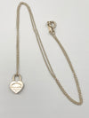 Sold-Tiffany & Co 925 Silver Return to Tiffany Heart Lock with Necklace