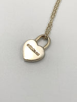 Sold-Tiffany & Co 925 Silver Return to Tiffany Heart Lock with Necklace