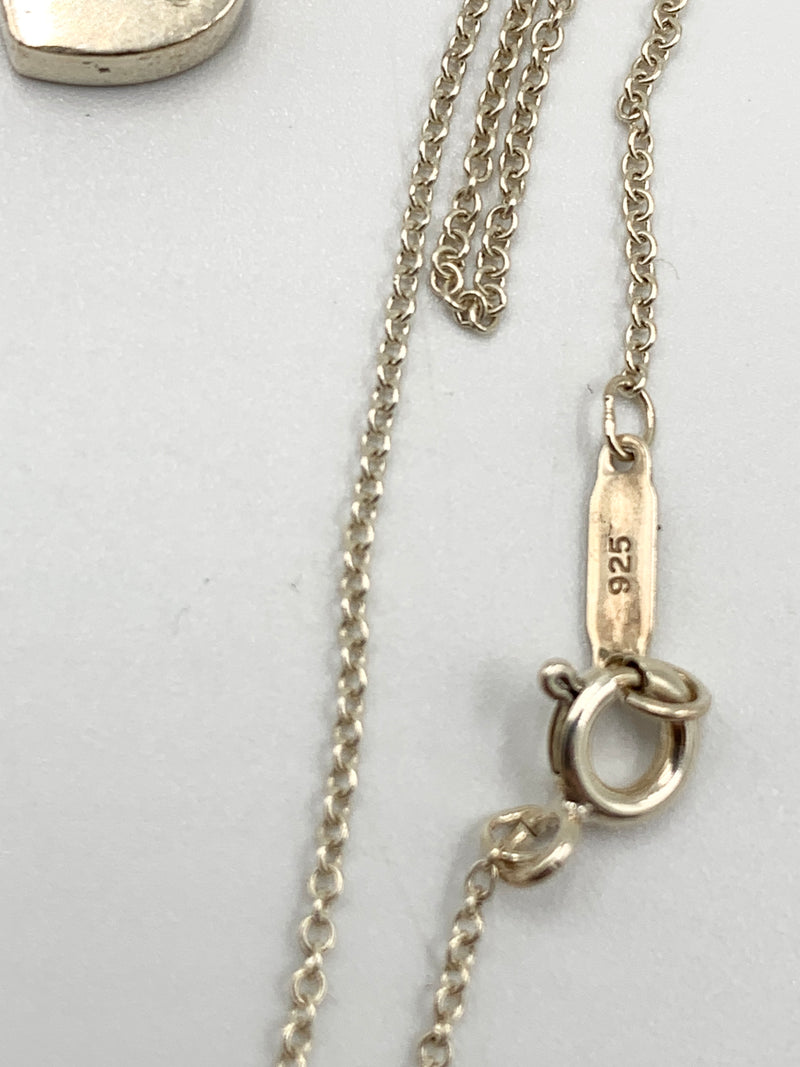 Sold-Tiffany & Co 925 Silver Return to Tiffany Heart Lock with Necklace