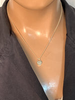 Sold-Tiffany & Co 925 Silver Return to Tiffany Heart Lock with Necklace