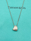 Tiffany & Co Elsa Peretti Silver Solid Full Heart Pendant Necklace