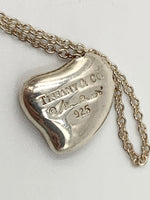 Tiffany & Co Elsa Peretti Silver Solid Full Heart Pendant Necklace