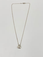 Tiffany & Co Elsa Peretti Silver Solid Full Heart Pendant Necklace