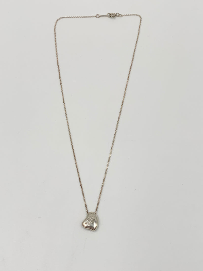 Tiffany & Co Elsa Peretti Silver Solid Full Heart Pendant Necklace