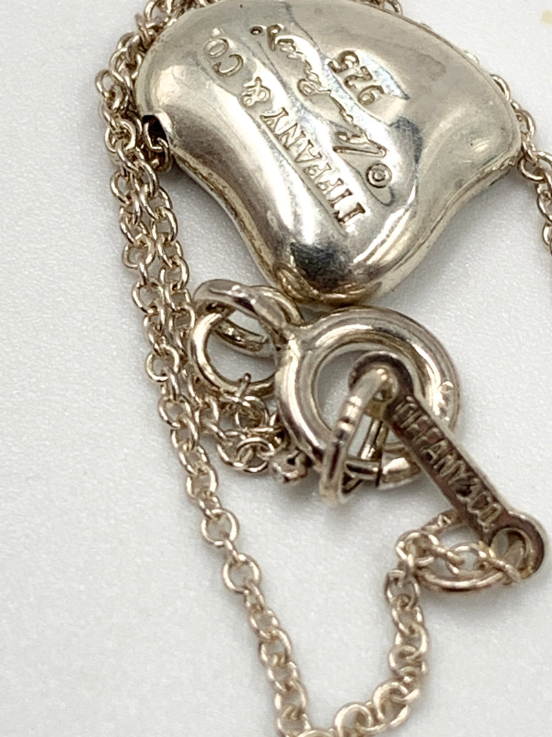 Tiffany & Co Elsa Peretti Silver Solid Full Heart Pendant Necklace