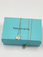 Tiffany & Co Elsa Peretti Silver Solid Full Heart Pendant Necklace