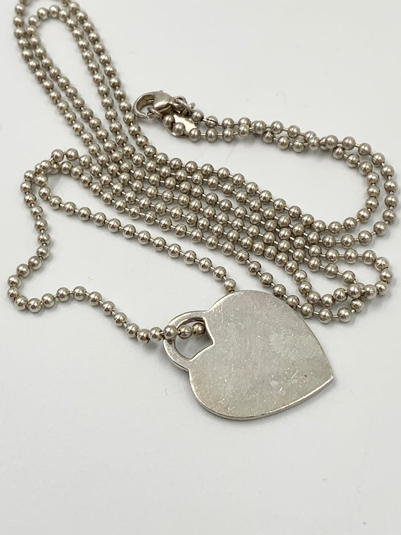 Tiffany & Co 925 Silver Return to Tiffany Heart Tag Long Necklace
