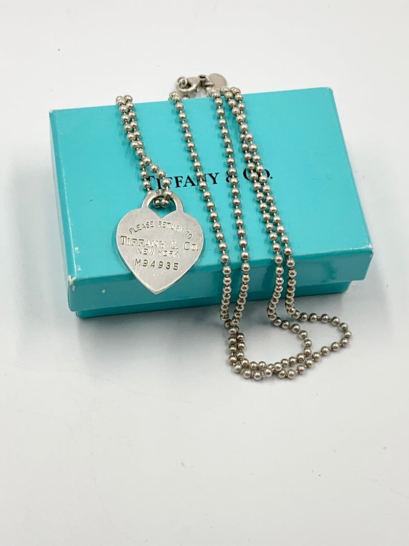 Tiffany & Co 925 Silver Return to Tiffany Heart Tag Long Necklace