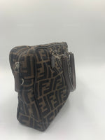FENDI Zucca  FF Logo Monogram Brown Bag