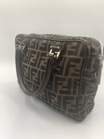 FENDI Zucca  FF Logo Monogram Brown Bag