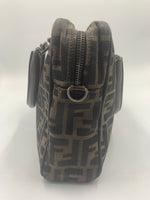 FENDI Zucca  FF Logo Monogram Brown Bag