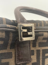 FENDI Zucca  FF Logo Monogram Brown Bag