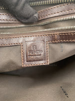FENDI Zucca  FF Logo Monogram Brown Bag
