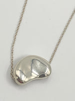 Tiffany & Co Elsa Peretti 925 Silver 18mm Large Bean Necklace