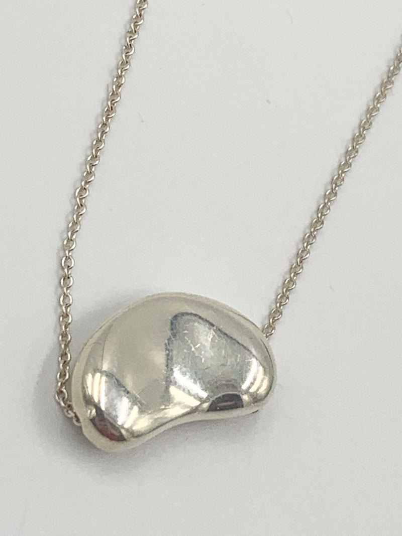 Tiffany & Co Elsa Peretti 925 Silver 18mm Large Bean Necklace