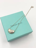 Tiffany & Co Elsa Peretti 925 Silver 18mm Large Bean Necklace