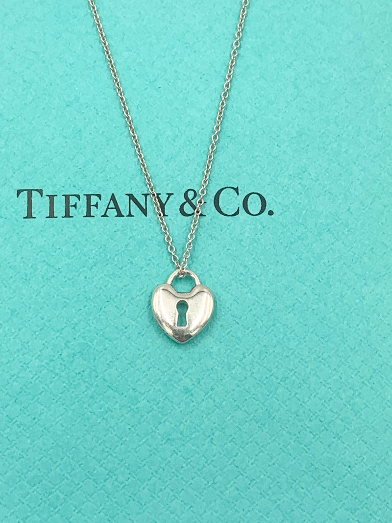 Tiffany & Co 925 Silver Heart Lock Necklace
