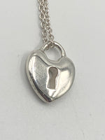Tiffany & Co 925 Silver Heart Lock Necklace