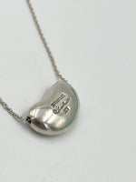 Sold-Tiffany & Co Elsa Peretti 925 Silver 18mm Large Bean Necklace