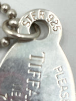 Tiffany & Co 925 Silver Return to Tiffany Oval Tag Long Necklace