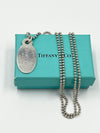 Tiffany & Co 925 Silver Return to Tiffany Oval Tag Long Necklace