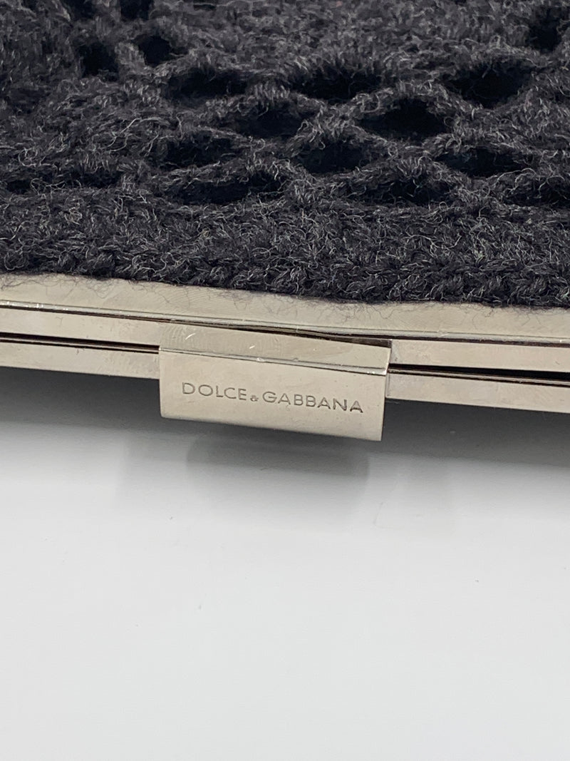 DOLCE & GABANNA Vintage Wool Evening Shoulder Clutch