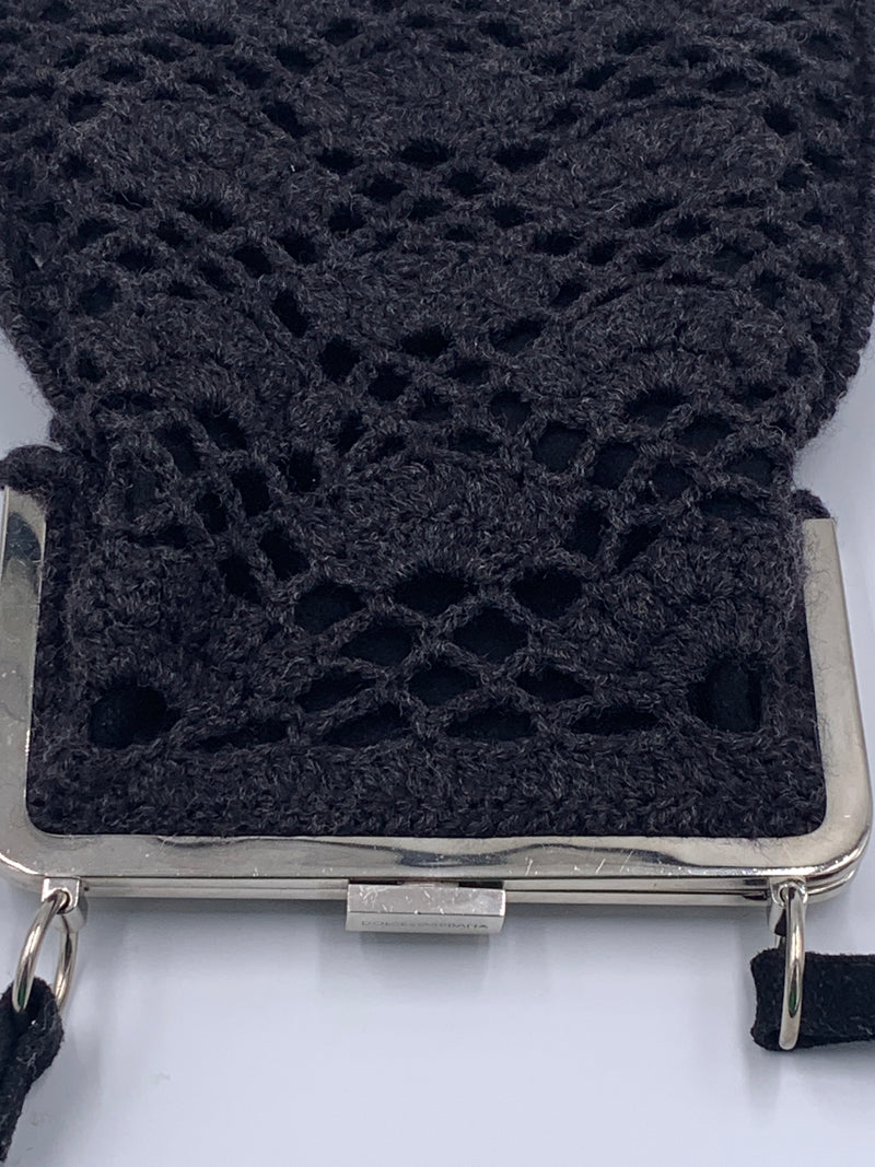 DOLCE & GABANNA Vintage Wool Evening Shoulder Clutch