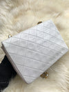 CHANEL Classic Lambskin Chain Mini Square Flap Bag White/ Gold hardware