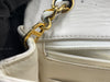 CHANEL Classic Lambskin Chain Mini Square Flap Bag White/ Gold hardware