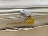 CHANEL Classic Lambskin Chain Mini Square Flap Bag White/ Gold hardware