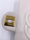 CHANEL Classic Lambskin Chain Mini Square Flap Bag White/ Gold hardware