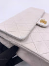 CHANEL Classic Lambskin Chain Mini Square Flap Bag White/ Gold hardware