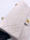 CHANEL Classic Lambskin Chain Mini Square Flap Bag White/ Gold hardware