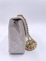 CHANEL Classic Lambskin Chain Mini Square Flap Bag White/ Gold hardware