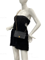 CHANEL Vintage Lambskin Small Full Flap Bag black/gold hardware