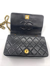 CHANEL Vintage Lambskin Small Full Flap Bag black/gold hardware