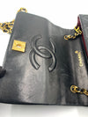 CHANEL Vintage Lambskin Small Full Flap Bag black/gold hardware