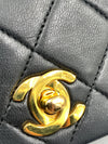 CHANEL Vintage Lambskin Small Full Flap Bag black/gold hardware