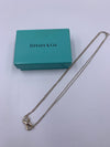 Tiffany & Co 925 Silver Infinity Pendant with Double Chain Necklace