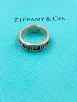 Tiffany & Co 925 Silver Atlas Medium Ring Size 6