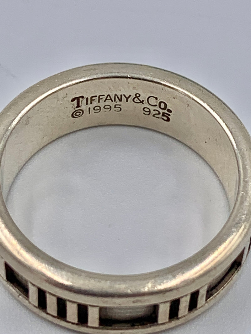 Tiffany & Co 925 Silver Atlas Medium Ring Size 6