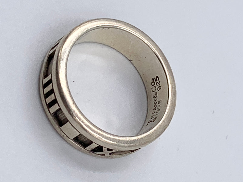 Tiffany & Co 925 Silver Atlas Medium Ring Size 6