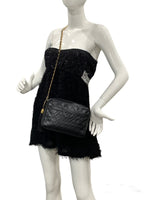 CHANEL Lambskin Black Camera Bag with Tassel