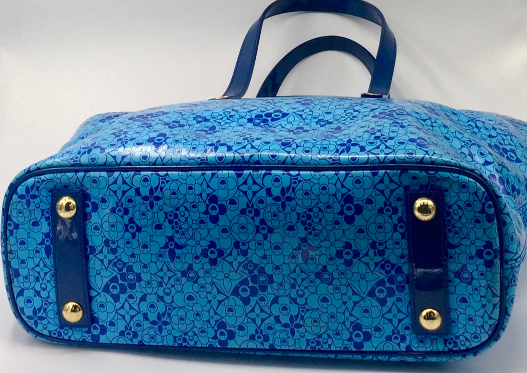 Louis Vuitton - Authenticated Cosmic Blossom Handbag - Patent Leather Blue Plain for Women, Very Good Condition