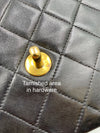Sold-CHANEL Classic Lambskin Chain Mini Square Flap Bag black/gold